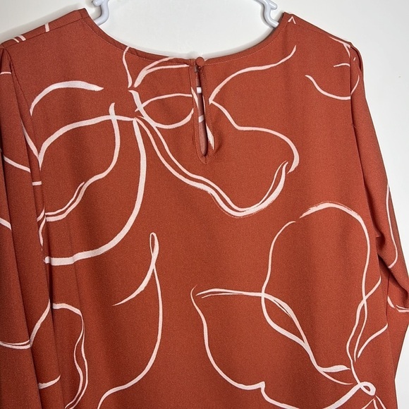 NWT a new day Mauve Floral Shift Dress with Balloon Sleeves - Picture 8 of 8